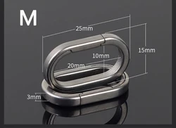 Titanium Alloy Quickdraw Keychain - Lightweight EDC Carabiner (Gray)