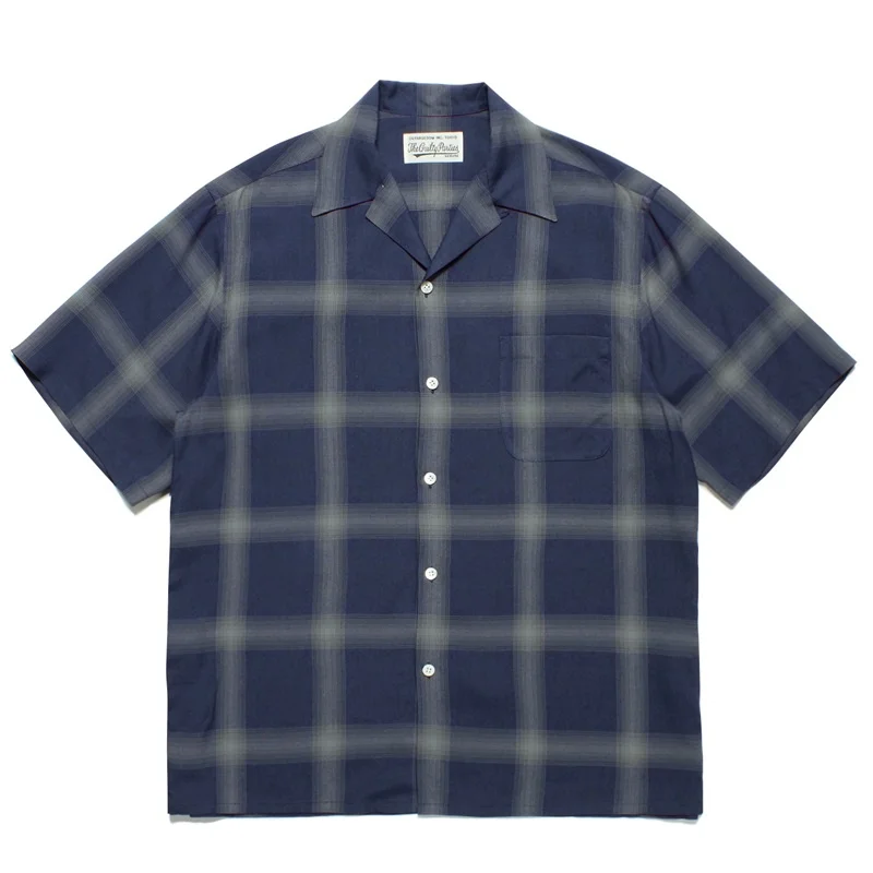トップス WACKO MARIA Retro Plaid Cuban Collar s WACKO MARIA Retro Plaid Cuban Collar s