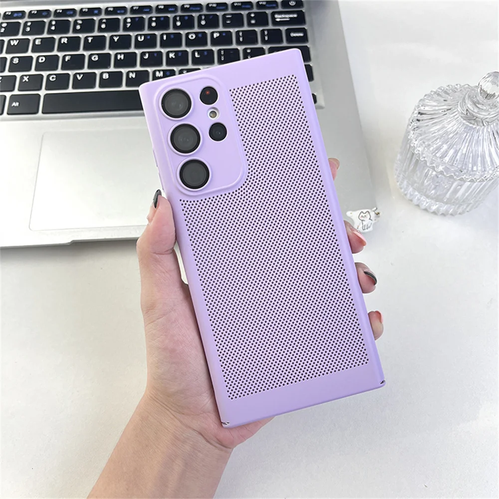 Slim Breathable Heat Dissipation Mesh Phone Case with Lens Protection and Bumper Cover