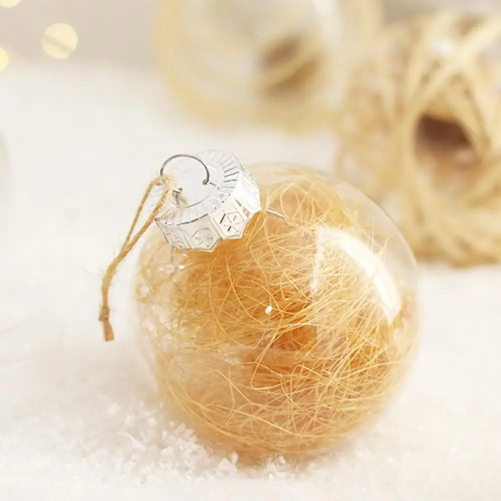 

Transparent Christmas Balls for Decorations Christmas Balls with Detachable Design Festive Holiday Decor for Tree for Parties