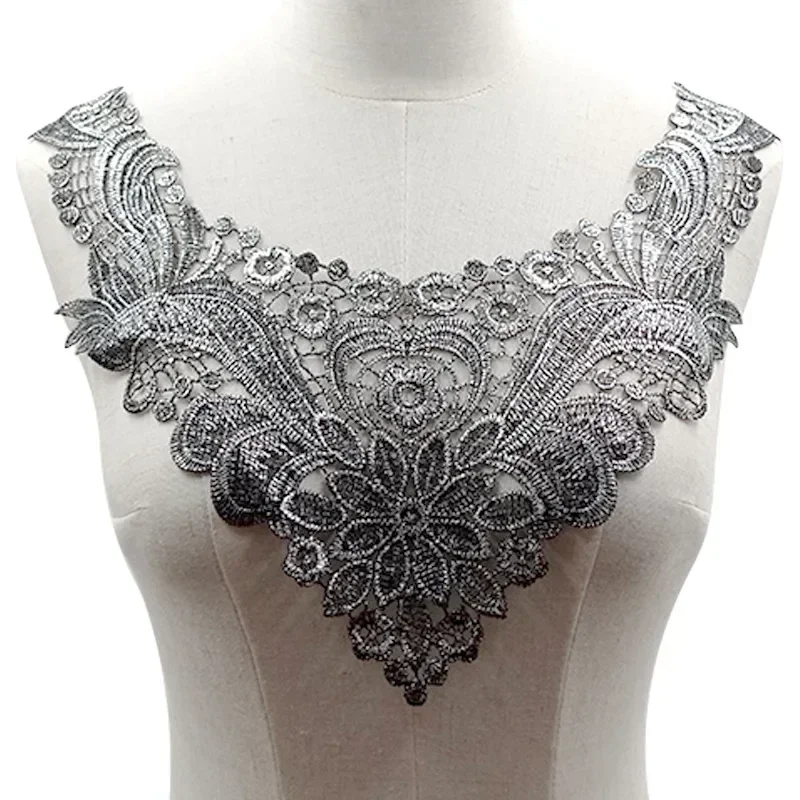 Beautiful Lace Collars European Style Floral Embroidery Decorative Collar Woman's Garment Accessories
