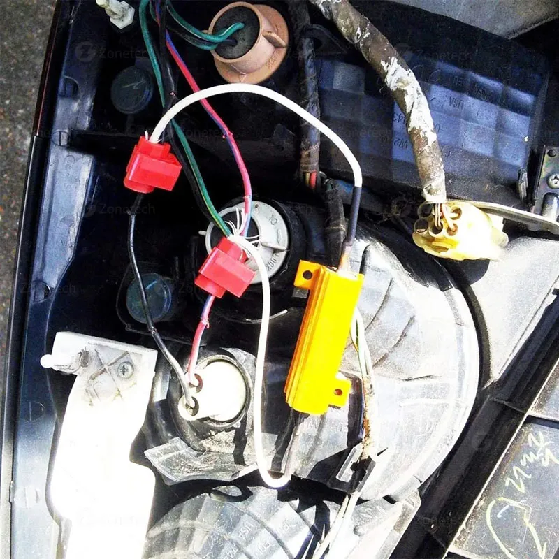 2개 LED 표시등 안정기 부하 저항기 플래시 속도 릴레이 방향 지시등 전구 50W 6옴 부하 저항기 LED 디코더 부하 저항기