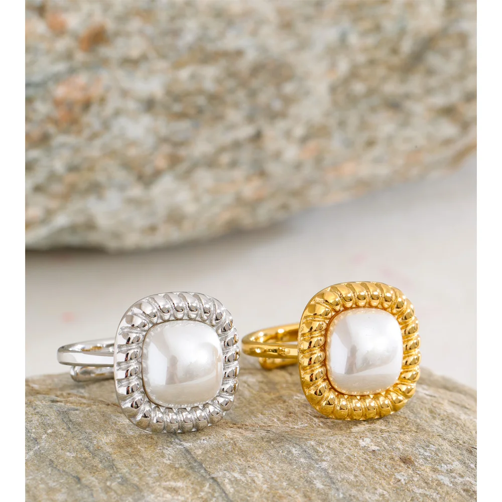 Yhpup Ring Gold Platinum Plated Stainless Steel Jewelry for Women