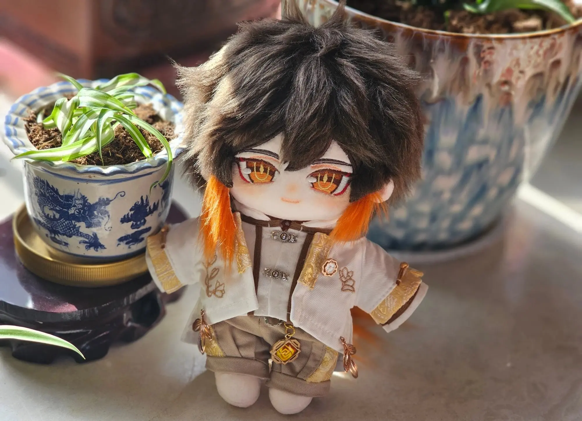 

Новое поступление 2023, телефон диаметром 20 см, игрушка Genshin Impact Zhong Li Plushie, фигурка, модели, игрушки-талисманы