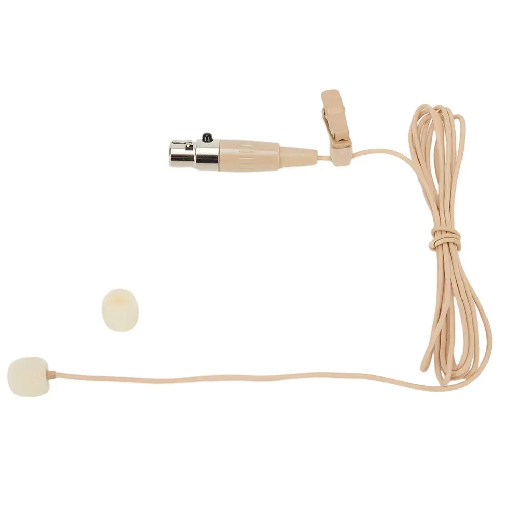 Lavalier Lapel Clip Microphone Tie Clip Mic 3.5mm 3-Pin 4-Pin XLR Wireless Audio Technica Microphone For Wireless Beige