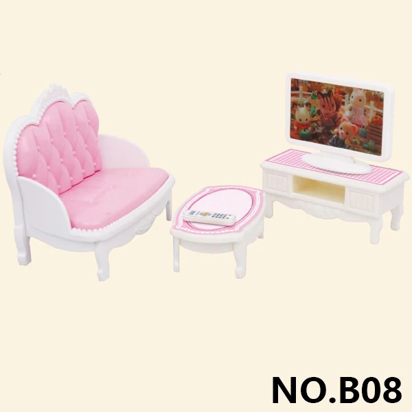 Woodland Animal Dollhouse Furniture Set: Miniature Bedroom, Kitchen, and Bathroom Accessories