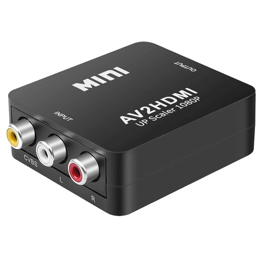 RCA vers HDMI, AV vers HDMI, Vilcome 1080P Mini RCA composite CVBS AV vers HDMI  Adaptateur de convertisseur audio vidéo