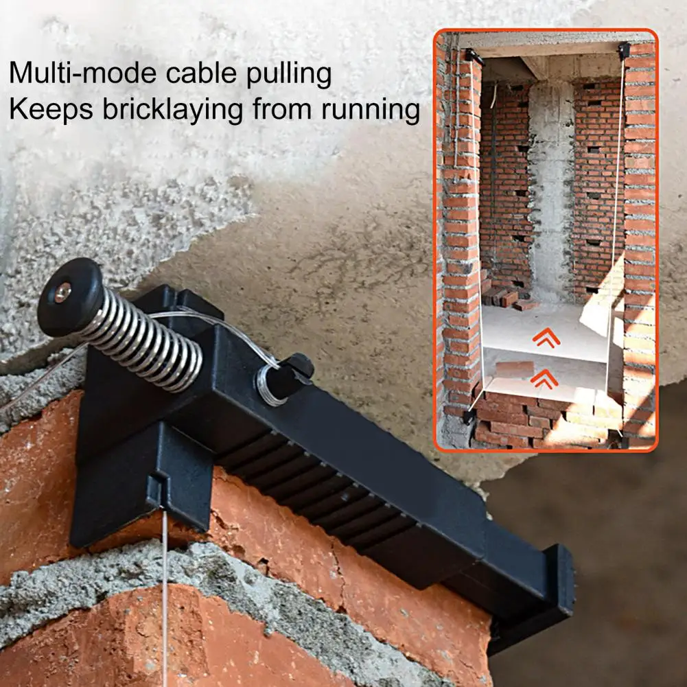 Brick Liner Clips for Architecture 2Pcs Bricklaying Pullers Spring-loaded Anti-slip Leveling Engineering Plastic Brick Line Runners