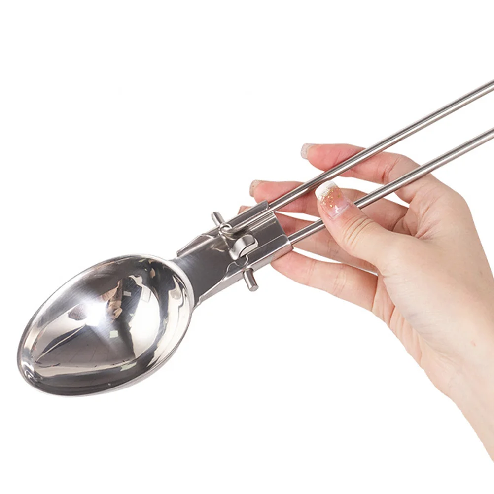 

Camping Spoon Portable Outdoor Spoon Foldable Soup Ladle Camping Meal Supplies