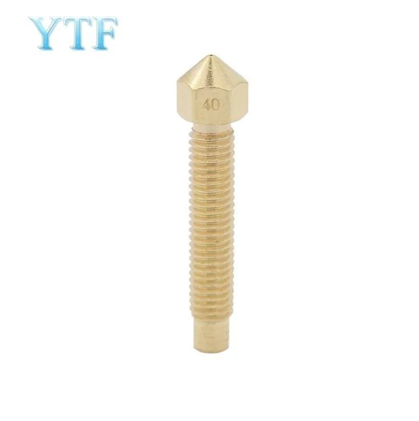 

New Lengthen Nozzle 0.4mm Copper Long M6*32MM Thread Part For 1.75mm 3.0mm Filament Print Head Longer 3D Printers Parts Brass