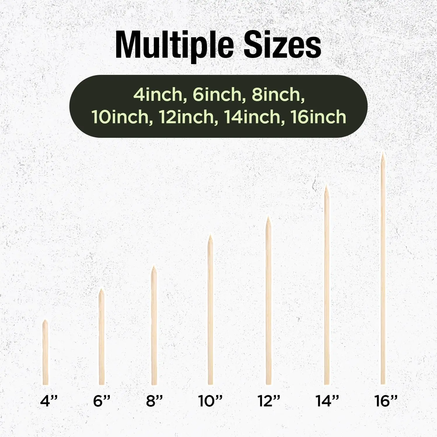 Skewers for BBQ. Appetizer, Kebab, Fruit, Cocktail for Drinks. More Size Available (6"/8"/10"/12"/14"/16") 100 Pack (6 Inch)