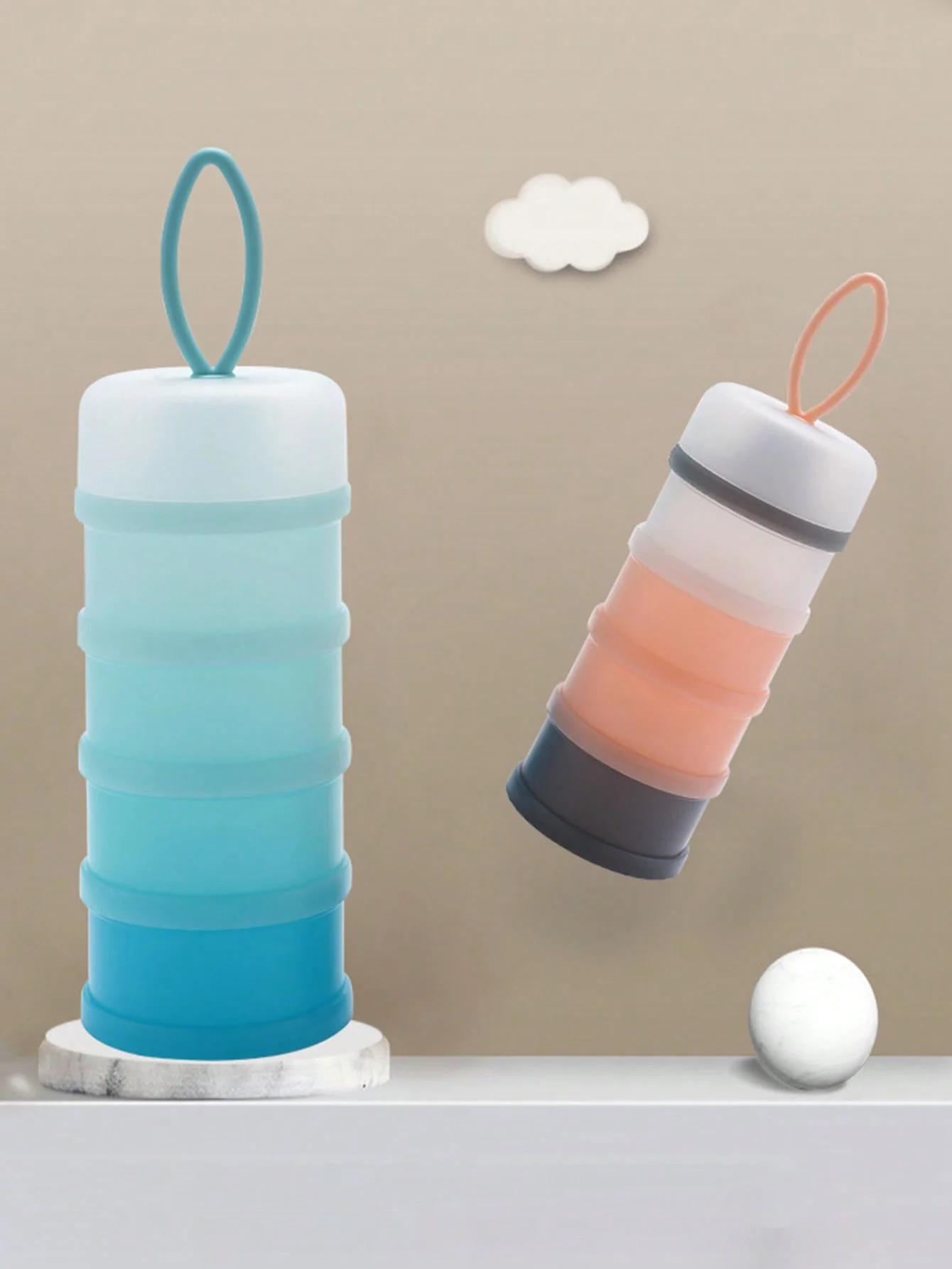 1pc-Mobile formula milk dispenser, formula milk container, portable dispenser container