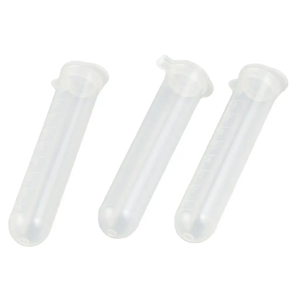 

10ml 1/3OZ Plastic Clear Test Tube Centrifuge Tubes Snap Cap Vials Sample Lab Container New Laboratory 1000pcs