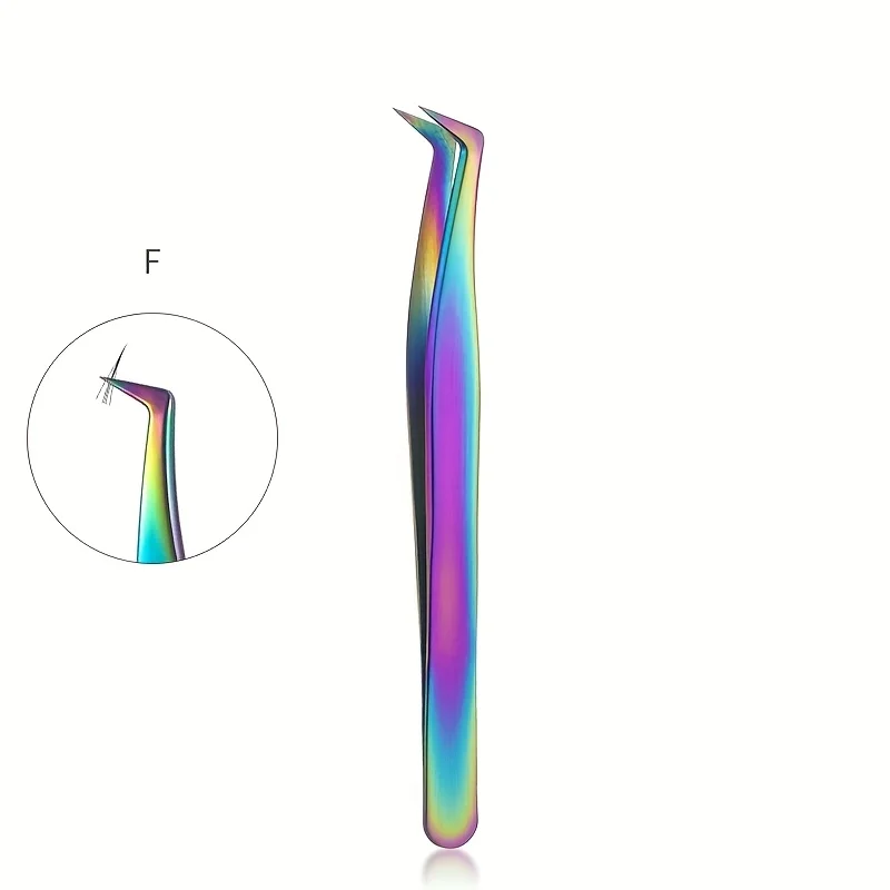 고정밀 속눈썹 핀셋 세트 스테인리스 스틸 컬러 속눈썹 핀셋 완벽한 적용 및 눈썹 정리 크리스마스 선물