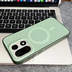 Honeycomb Cooling Magnetic Matte Bumper Case with Heat Dissipation and Wireless Charging for OnePlus 15R (SSSR Green)