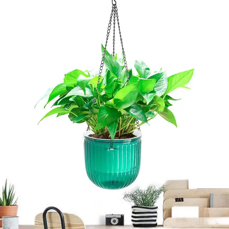 

Hang Planter Self Watering Transparent Flower Pot Planter Hanging Basket Balcony MultiPurpose Suspended Design Planting Supplies