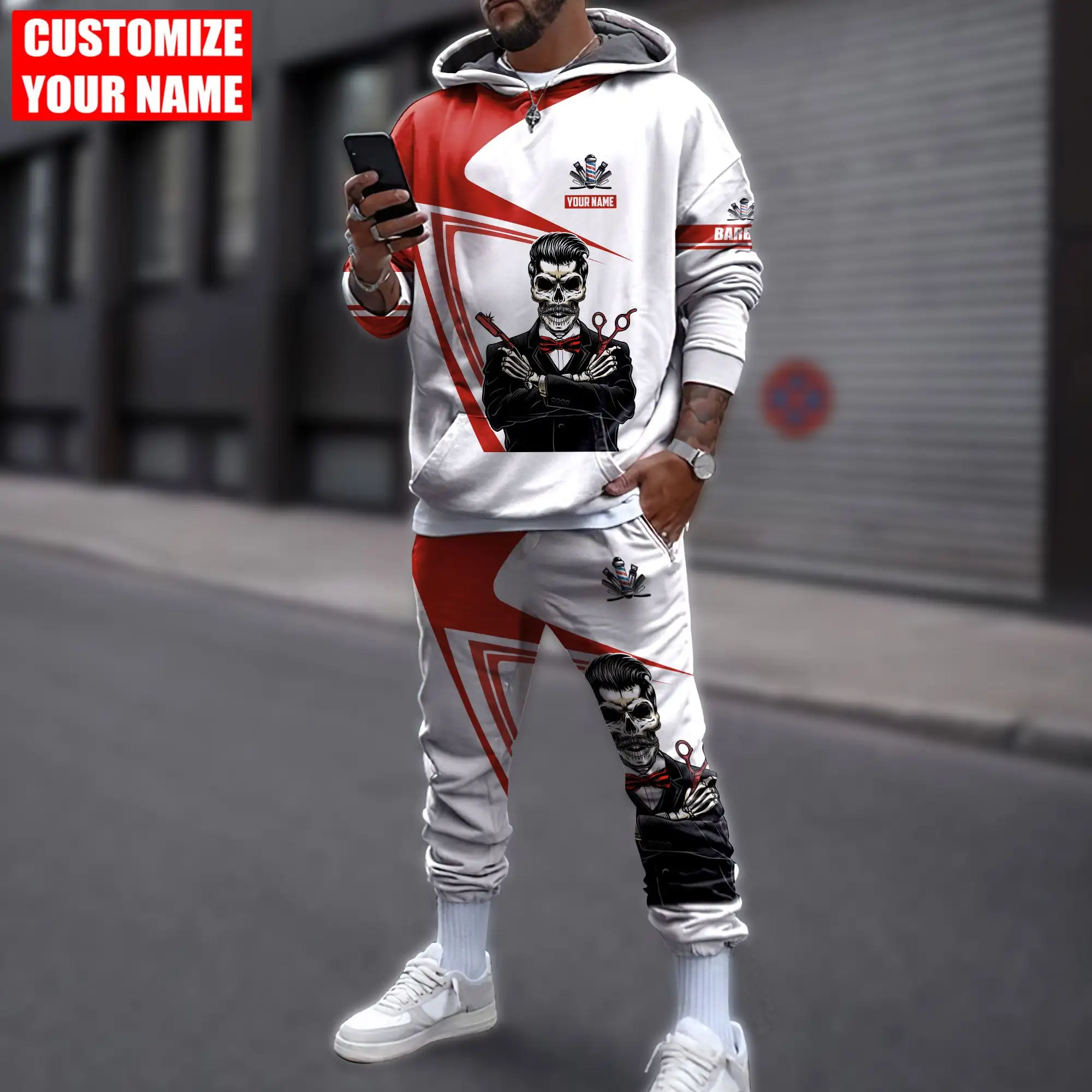 Personalized Barber 3D All Over Printed Combo Hoodie + Sweatpant