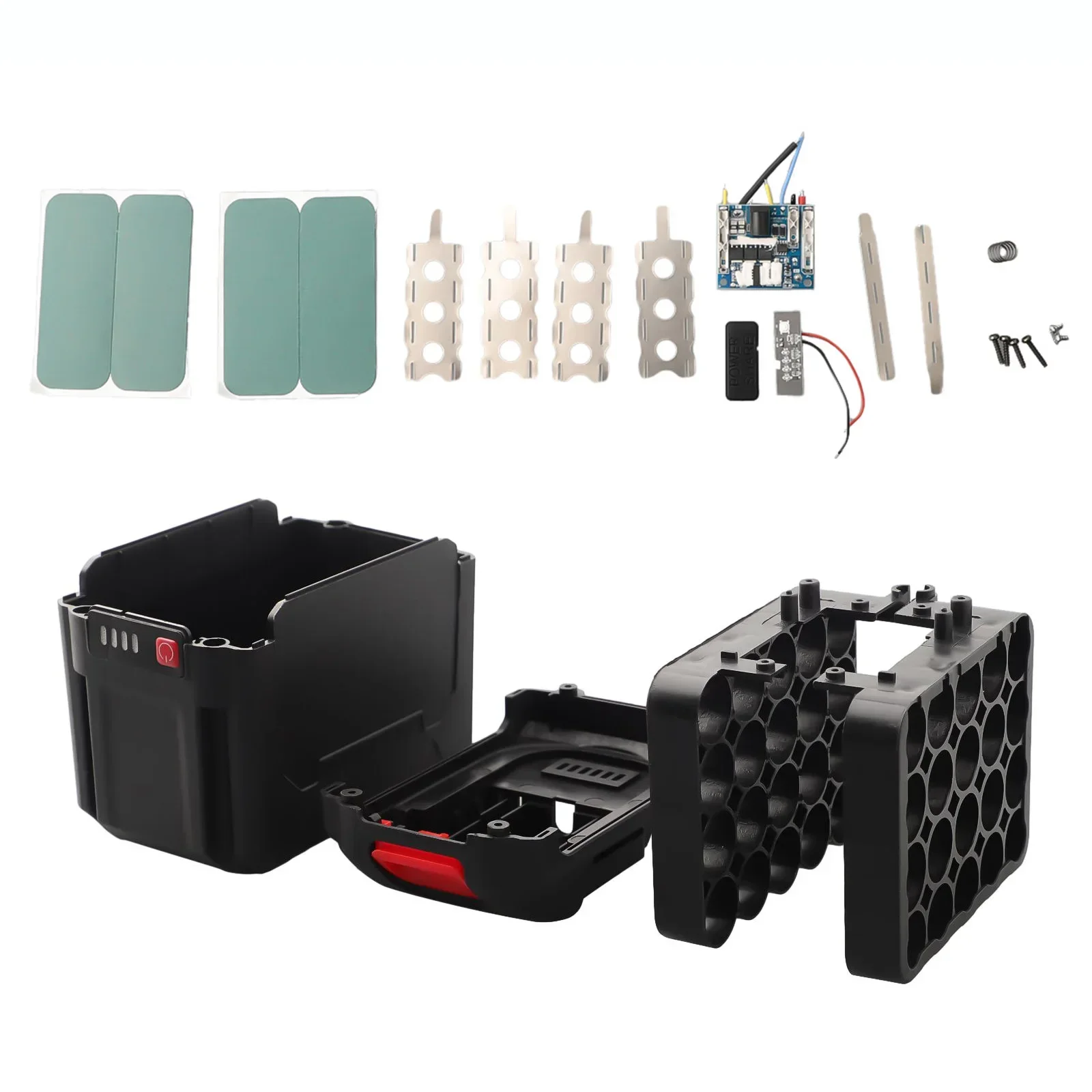 10/15/20 Cores Plastic Li-ion Battery Case Storage Box Shell PCB Charging Board Shell Box Protective Plate Sleeve Power Tool 5