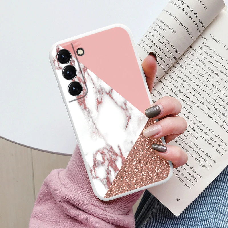 thumbnail image 1 of Case For Samsung Galaxy S22 Bags S 22 Plus Ultra Cover Protective Silicone Funda Marble Stone Texture Coque For Samsung S22 Capa, 1 of 5