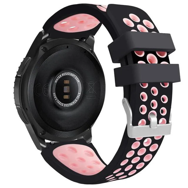 Breathable 22mm Silicone Smartwatch Strap Bracelet
