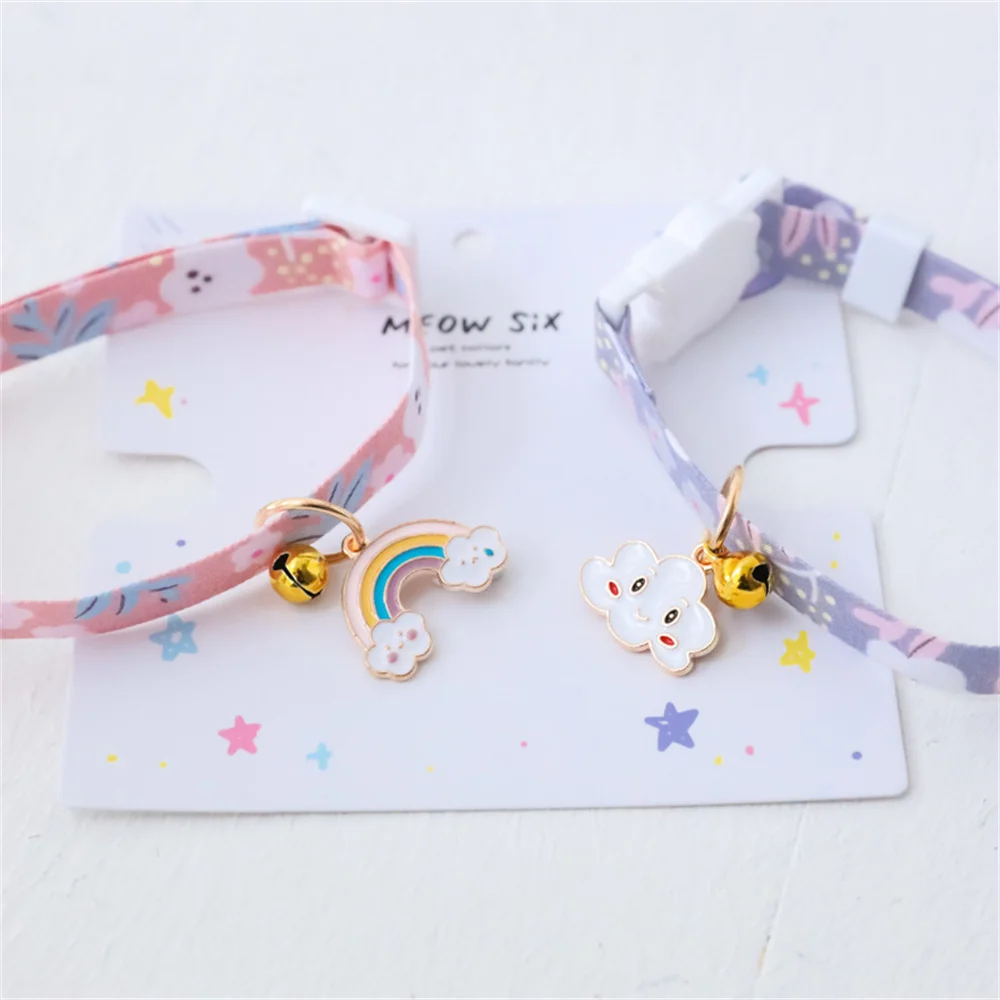 Title 8, Pet Collar With Pendants Footprint Colorful Dog...