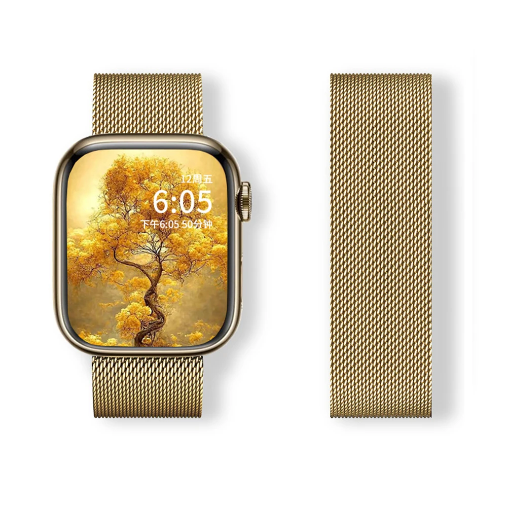 애플 워치용 마그네틱 금속 팔찌, 울트라 2 밴드 49mm 45mm 44mm 스트랩, iWatch 시리즈 9 8 7 6 5 4 3 se 41mm 40mm 38mm