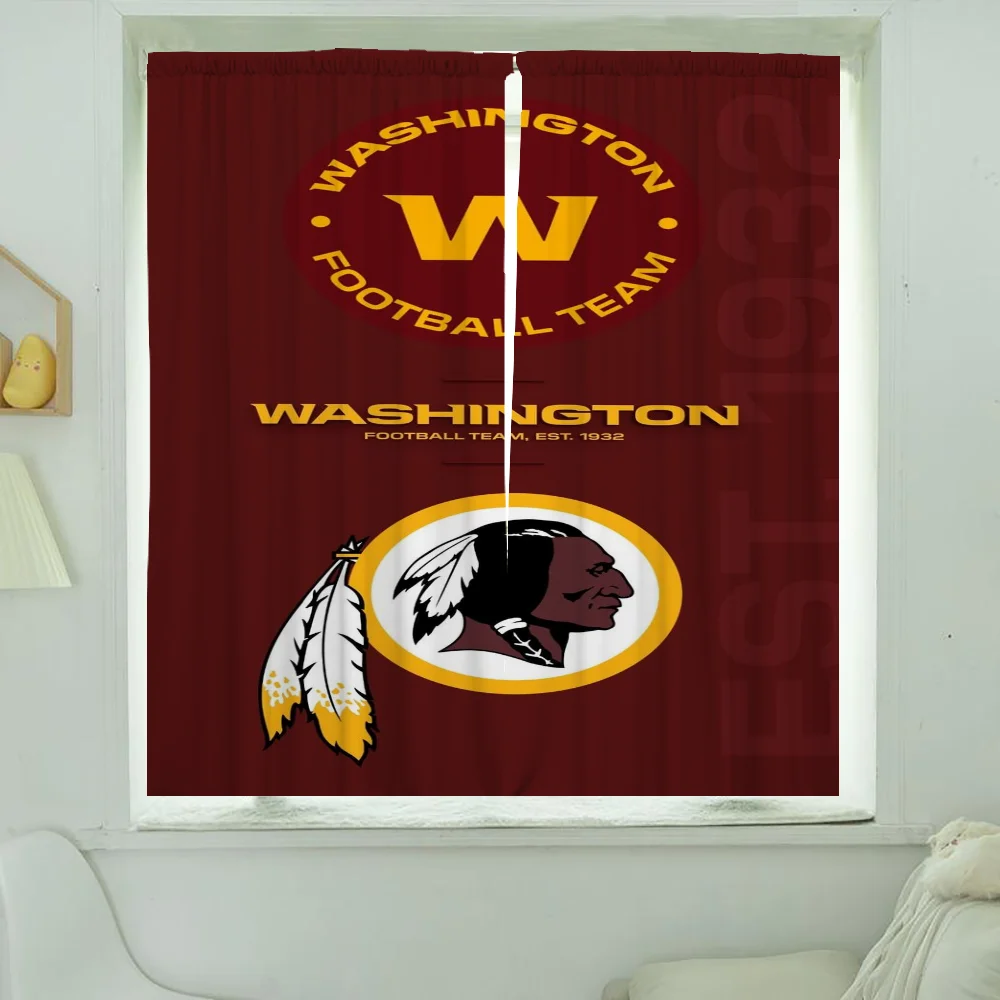Kitchen Curtains for Living Room 2 Pieces Blackout Curtains Door Curtain W-washington C-commanders Bedroom Decoration Partition 4
