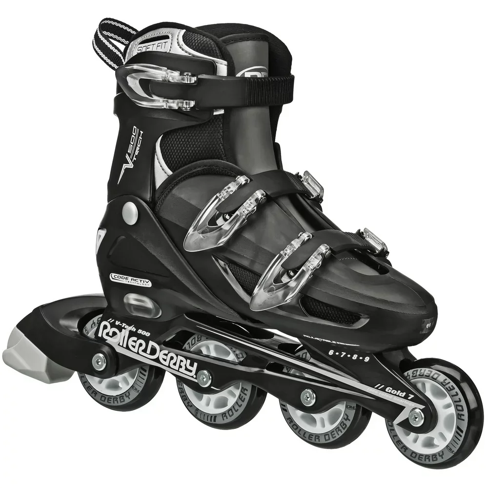 

V-Tech 500 Men's Inline Skate with Adjustable Sizing, Black