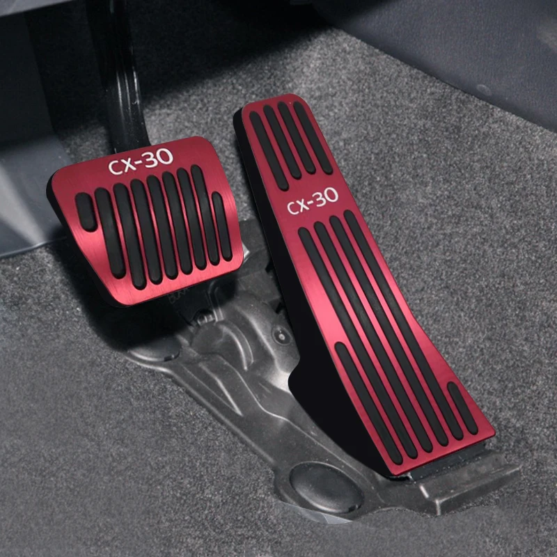 Aluminum Car Foot Pedal Fuel Accelerator Brake Pedals Cover Accessories For Mazda CX-30 CX30 CX 30