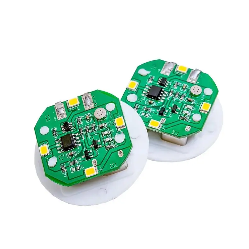 새로운 1Pcs 태핑/사운드 제어 조명 장난감 38mm 충전식 LED 라이트 나이트 램프 DIY 인형 집 액세서리 벽 침대 옆 램프