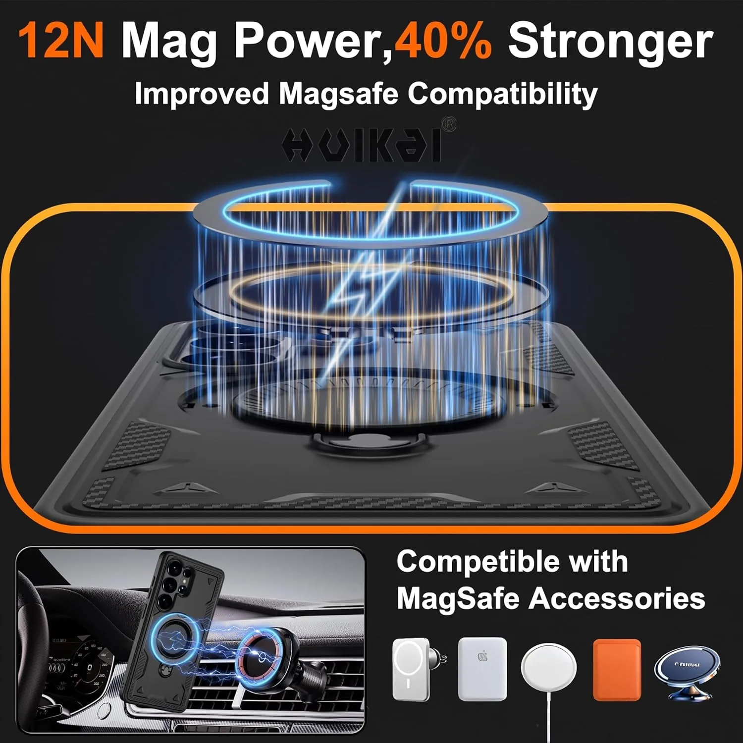 Magnetic Rotatable Stand Phone Case with MagSafe Upgrade and Kickstand