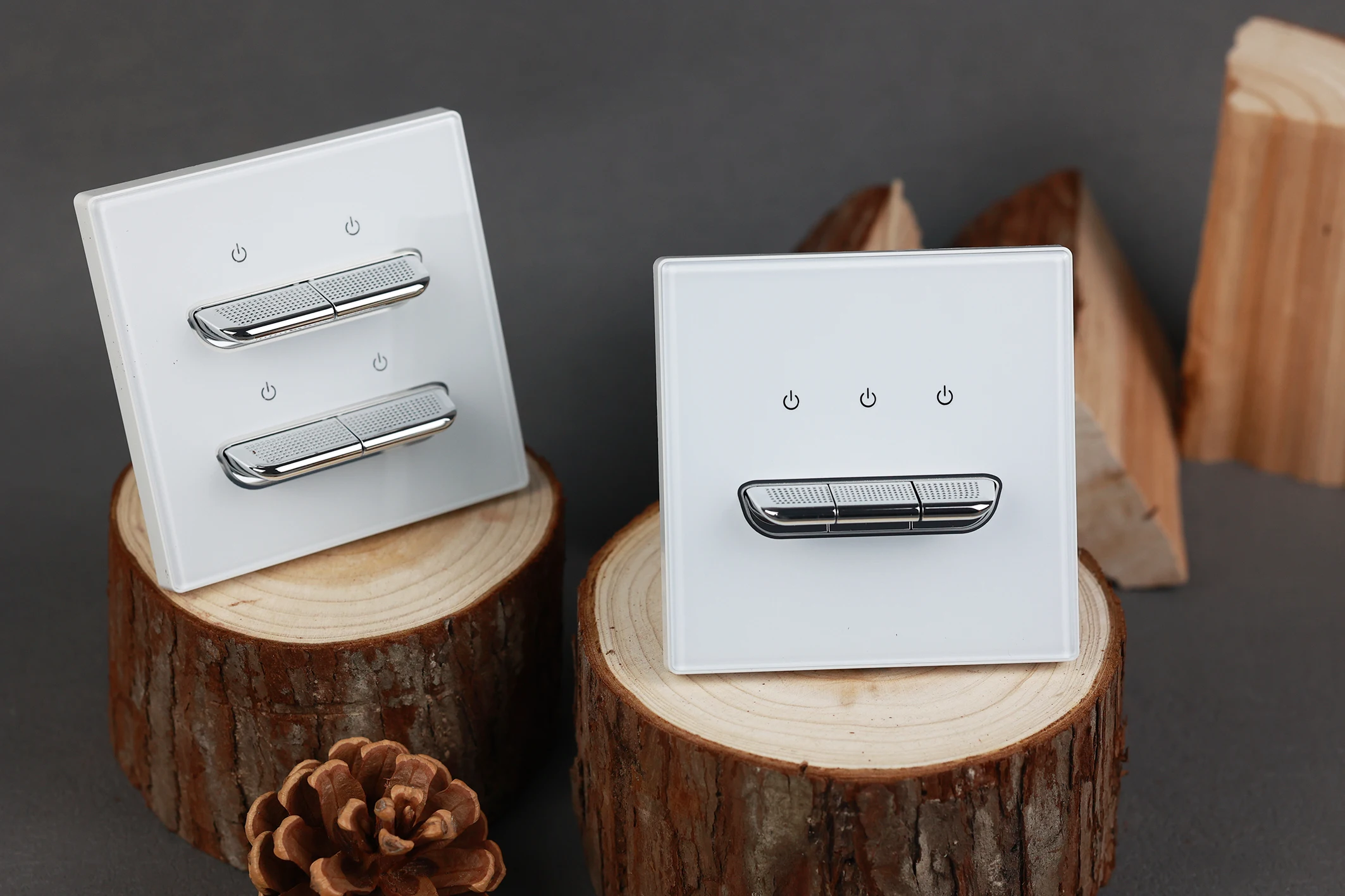 Crystal LED indicator switch panel detail