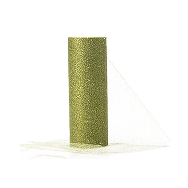 10 inch Metallic Deco Poly Mesh Ribbon The Exclusive Metallic Mesh with A  Unique Touch of Color and Sparkle DIY Christmas Decoration (Gold) 