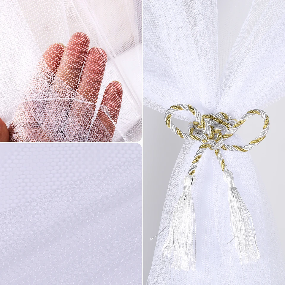 Elegant Bed Canopy Net with Four Doors