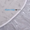 10 Pcs 0.8/1/1.2/1.4M Disposable Fitted Round Tablecloth Transparent Waterproof Oil-Proof Dinning Table Cover Protector Cloth 4