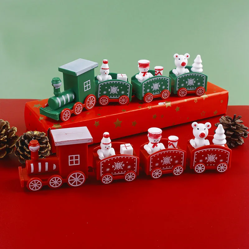 Description Picture 3 of itemChristmas Train Plastic Mini Train Ornament for Children Gifts Home Xmas Party Happy Birthday Cake Topper Decoration supplies