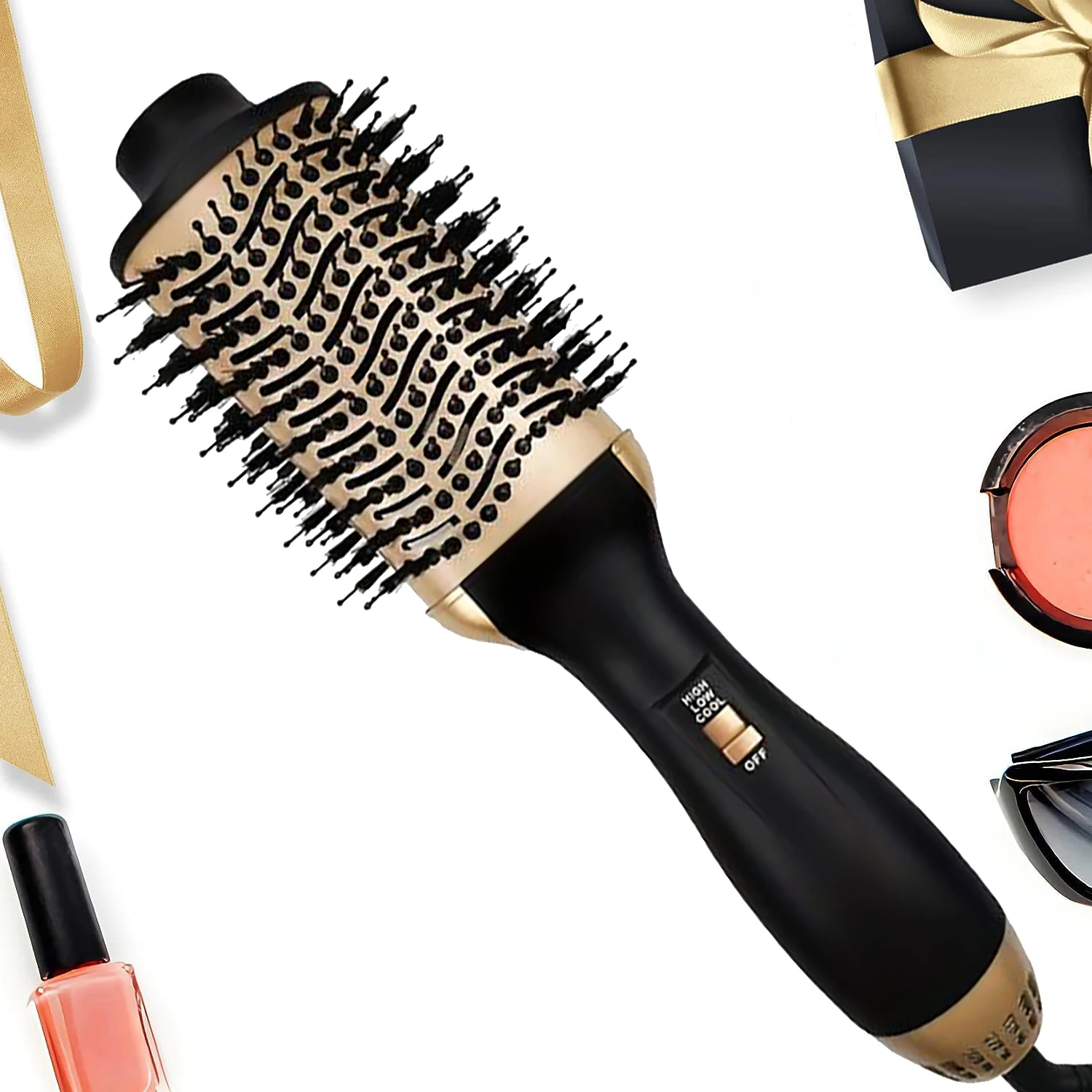 Professional 4 IN 1 Hair Dryer Brush, One Step Hot Air Brush & Volumizer, Hair Straightener Brush and Blow Dryer Brush for Women