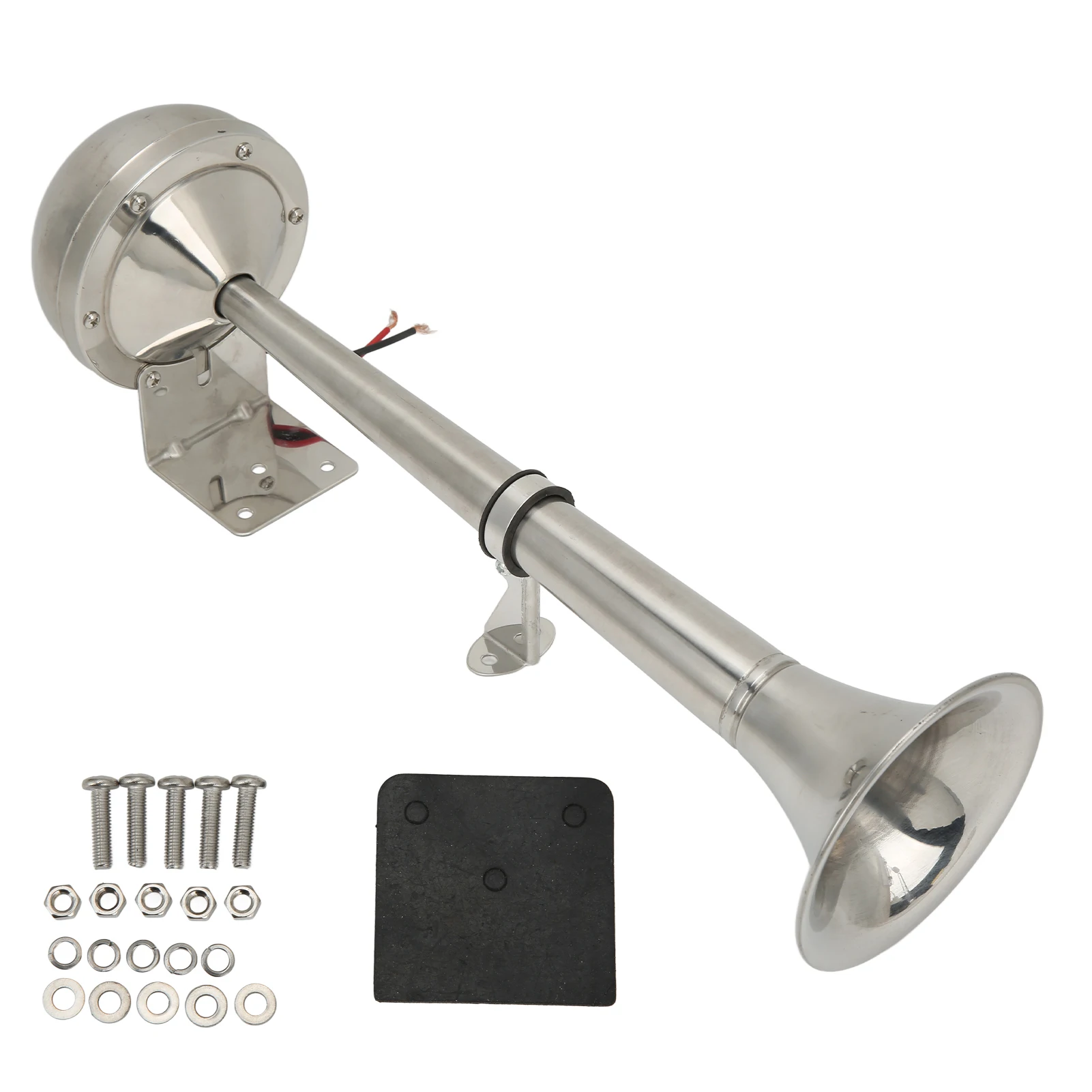 Loud Single Trumpet 328DB 12V 30W Stainless Steel Universal Air Horn for Boats RVs Yachts VXH1112MAR-C car siren horn car air horn waterproof horn