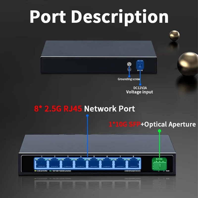 HORACO 10Gigabit Ethernet Switch Managed 10000Mbps 12 Port Optical SFP  Network Switch with QoS/VLAN/IGMP/DHCP 1U Rackmount - AliExpress