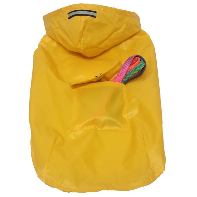 Waterproof Dog Hoodie Raincoat with Reflective Strip