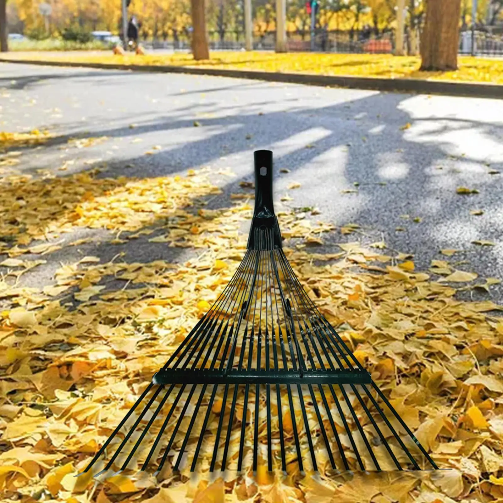 Garden Leaf Rake Metal Rake High Performance Lightweight Garden Lawn Head for Lawns RV Grass Clippings Yard Garbage