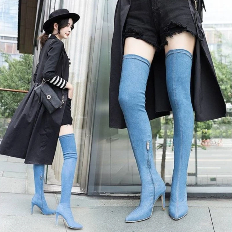 Long cloth boots Clearance