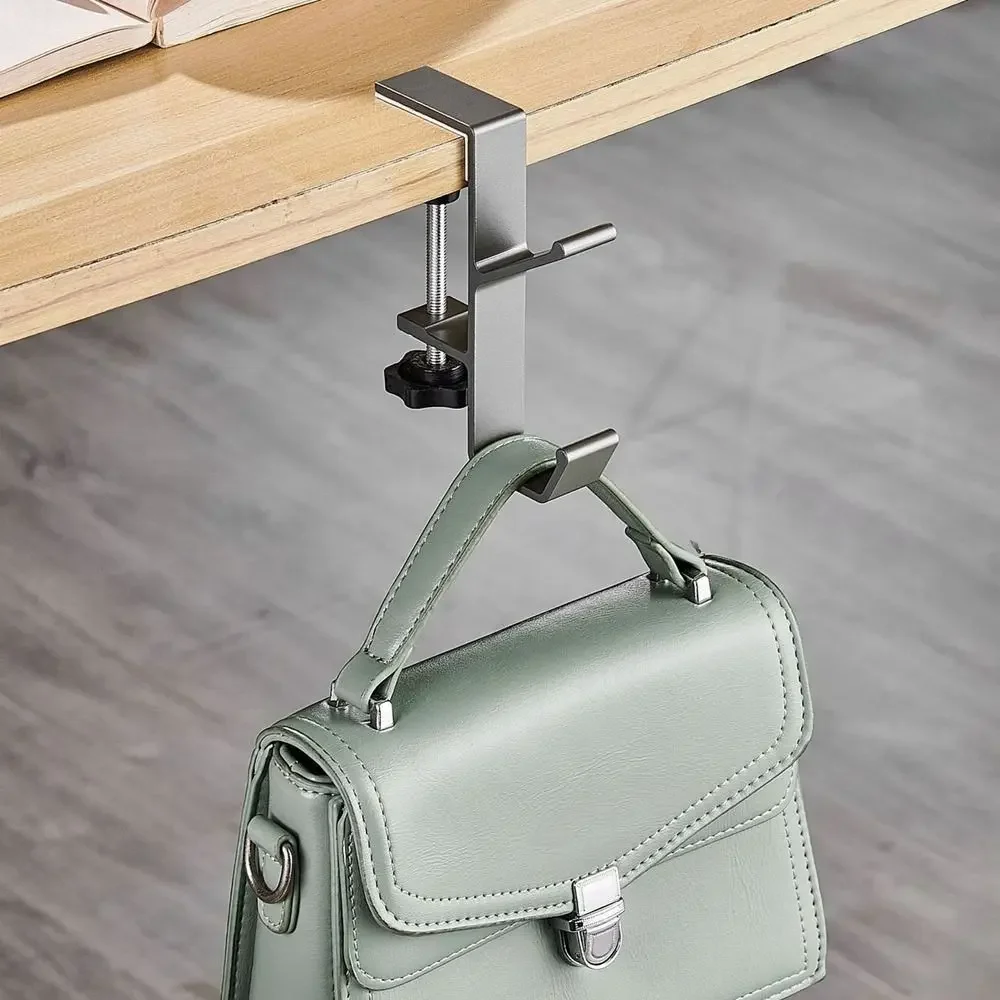 Portable Hanging Bag Hook Student Desk Side Hanging bag Artifact Removable mobile Handbag Holders Multi-functional Table Hook 2