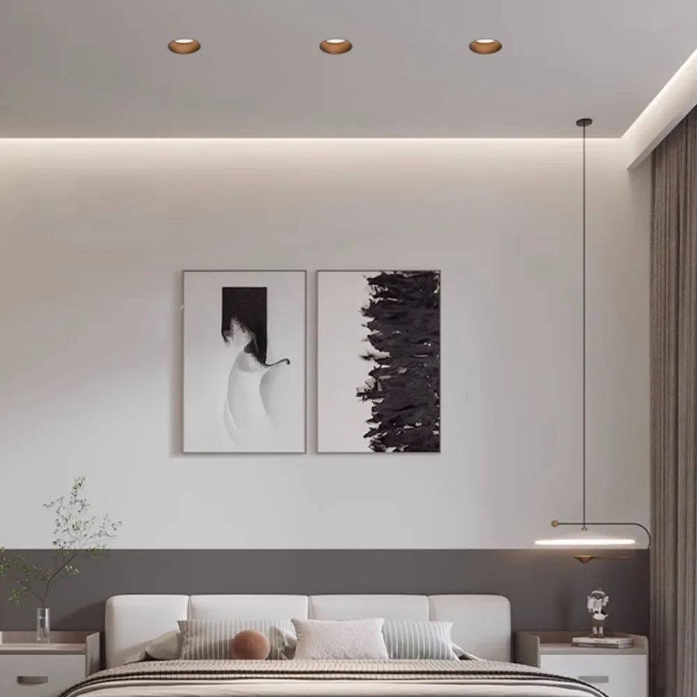 LED Downlight Recessed Ceiling Spotlight Ceiling Lamps LED Recessed Spot Light Borderless Downlight Living Room Spotlight 7.5CM 9.5CM Hole Downlight Minimalist Bedroom Light