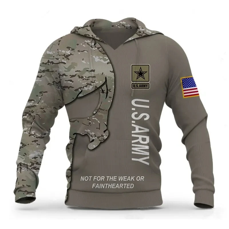 

2023 novo veterano militar do exército terno soldado camo outono pulôver moda treino 3dprint masculino/feminino casual hoodies