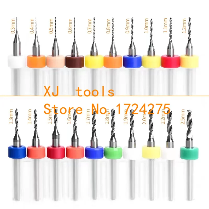 10-teiliges Mikro-Bohrer-Set – 0,1 Bis 3,0 Mm, Aus Hartmetall Für PCB, Holz, Metall, CNC, Gravur