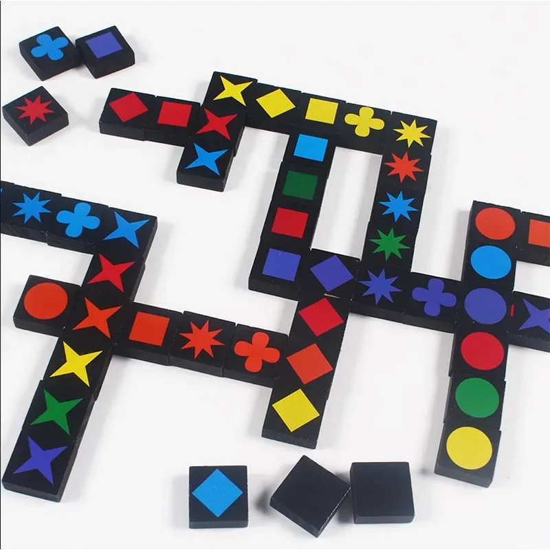 Hot Children's Educational Toys Qwirkle Wooden Chess Parent-child Interactive Games Kids Adult Hobbies Gifts Learning Toys Play - 5
