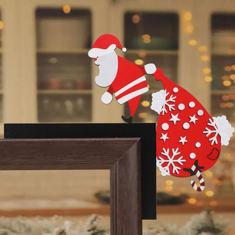

Christmas Door Frame Decoration Santa Claus Elk Wooden Christmas Decorations Xmas Door Decor Window Decoration For Home
