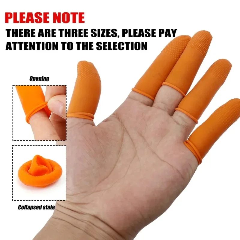 Disposable Non-slip Latex Finger Cots Anti-static Rubber Fingertips Protector Gloves Multipurpose Home Kitchen Cleaning Tools disposable gloves disposable finger covers
