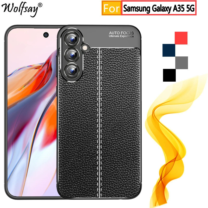Per Samsung Galaxy A35 Custodia Per Samsung A35 5G Paraurti Custodia In Gomma Antiurto Custodia In Silicone In Pelle Per Custodia Samsung A35 5G